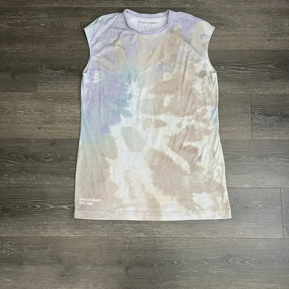 Taylor Swift 1989 Tie-dye sleeveless tunic Size 3XL Tunic Casual 80s 90s - Picture 1 of 7